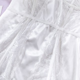 Lace See-Through Halter Neck Pajamas Feminine One-Piece Night Dress