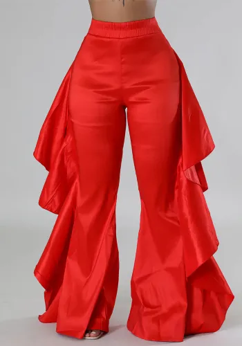 Women ruffle trousers