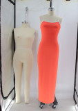 Women Sexy Contrast Color Suspender Dress
