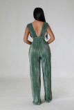 Women's V-Neck Sexy High Waist Tight Fitting Jumpsuit