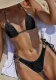 Women Sexy Bikini Solid Backless Lace-Up Swimwear
