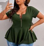 Plus Size Women's Shirts Fashionable And Sexy Slim Fit Plus Size Tops