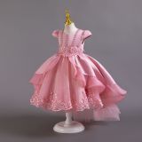 Flower Children's Dress Tail Princess Dress