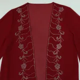 Women Muslim Beaded Robe Two Piece Set