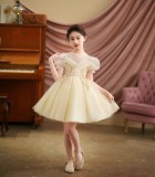 Flower Girl Dress Tutu Skirt Summer Children's Sequined Dress Princess Dress Wedding Dress