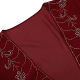Women Muslim Beaded Robe Two Piece Set