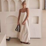 Spring Summer Women's Fashion Casual Strap Dress With Pockets