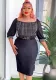Women's Fashion Career Chic African Plus Size Dress