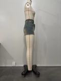Women Bodycon Elastic Denim Mini Skirt
