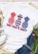 Women Short Sleeve Loose Printed T-Shirt