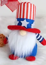 American striped five-star faceless doll decoration cute dwarf elderly doll gift