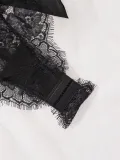 Women summer sexy mesh lace Halter Neck Lace-Up See-Through jumpsuit sexy lingerie