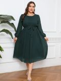 Plus Size Women Elegant Chiffon Dress