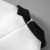 Women Summer Solid Casual Turndown Collar Sleeveless Fake Pocket Zipper Dress