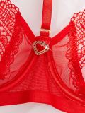 Women Summer See-Through Embroidered Mesh Sexy Bra Sexy Lingerie Set