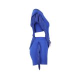 Women summer tassel vest shorts two-piece set