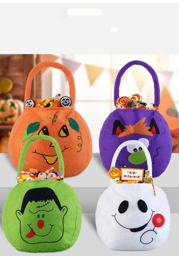 Halloween Children's Gift Felt Hand-held Sugar Bag Ghost Festival Funny Party Props