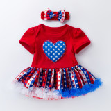 Baby short-sleeved baby dress baby dress printed star dress