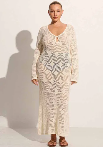 Summer Beach Dress Solid Color Sexy Knitting Beach Bikini Cover-Up Sun Protection Clothing