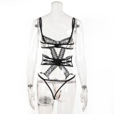 Lacemesh Patchwork Sexy See-Through Onesie Bodysuit Lingerie