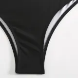 Color Block Sexy Floral Strapless Two Piece Bikini Mesh Long Skirt Three-Piece Swimsuit