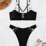 Women Solid SwimsuitTwo Pieces