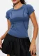 Women Round Neck Yoga Wear Short Sleeve Top