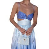 Women Summer Suspender Gradient Backless Sleeveless Dress