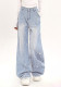 Women's Spring High Waist Slim Fit Loose Wide Leg Fashion Denim Pants