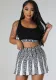 Women's Knitting Stretch Sports Casual Knitting Skirt Vest Two Piece Set