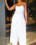 Women Strapless Top and Pant Two-piece Set