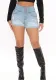 Women's Stretch Fashion Washed Denim Shorts