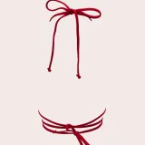 Women Lace-Up Floral Sexy Backless Swimwear