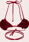 Women Lace-Up Floral Sexy Backless Swimwear
