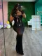 Women SexySee Through Strap Maxi Dress