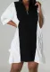 Women's Casual Color Block Fashion Summer Loose Dress