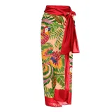 Spring One Piece Female Flower Swimsuit Beach Holidays Skirt Spring Two Piec Swimwear Set