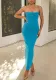 Summer Women's Metal Chain Sexy Strap Pleated Slim Bodycon Dress