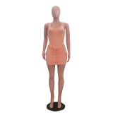 Women Casual Jacquard Bikini + Mini Skirt two-piece set