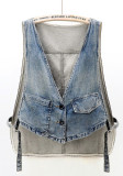 Trendy Denim Vest Women's Loose Summer Sleeveless Short Jacket