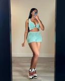 Women Casual tank top and shorts two-piece set