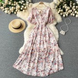 Women Summer Sexy V-Neck Beach Holidays Dress
