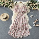 Women Summer Sexy V-Neck Beach Holidays Dress