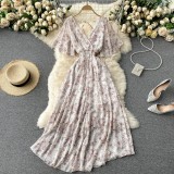 Women Summer Sexy V-Neck Beach Holidays Dress