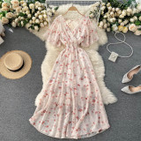 Women Summer Sexy V-Neck Beach Holidays Dress