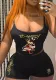 Women Sexy Printed Suspender Top and Shorts Two-piece Set