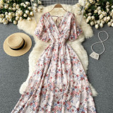 Women Summer Sexy V-Neck Beach Holidays Dress
