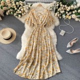 Women Summer Sexy V-Neck Beach Holidays Dress
