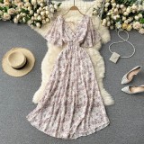 Women Summer Sexy V-Neck Beach Holidays Dress