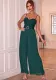 Spring Summer Strap Sexy Belt Pleated Jumpsuit